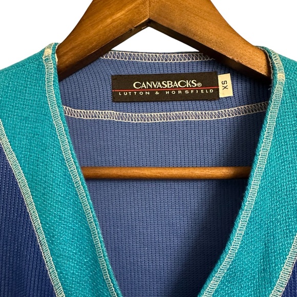 Vintage Canvasbacks Lutton & Horsfield Cardigan Button Up Patchwork Women’s XS - Picture 6 of 12